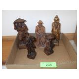 VINTAGE WOODEN FIGURINES