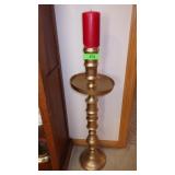 VTG BRASS ALTER CANDLE HOLDER *SEE PICS FOR CRACK*