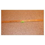 HAROLD FICKAU MUKWONAGO WI. WOODEN RULER