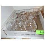 VINTAGE ETCHED BAMBOO BRANDY GLASSES