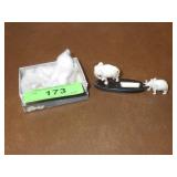 VINTAGE CARVED ELEPHANT FIGURINES