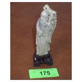 VINTAGE CHINESE CARVED SOAPSTONE ?  FIGURE 6"