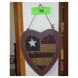 BEAN ART HEART WALL HANGING 6 x 7