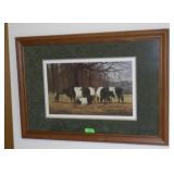 FRAMED DUTCH BELT HAVEN COW PRINT 41 x 29