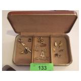 VTG FARRINGTON TEXOL JEWELRY BOX W/ CUFF LINKS,>>>