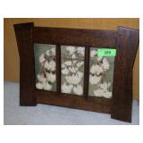 ARTS & CRAFTS STYLE OAK FRAME W/ TILE INSERTS >>>>
