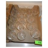 VTG ETCHED BAMBOO SHERBET GLASSES **NO SHIPPING**