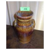 HAND THROWN POTTERY VASE SIGNED JB 2008  10"