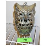 VINTAGE MCM BRASS OWL CANDLE HOLDER (NO BOTTOM)