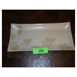 KALEIDOSCOPE POTTERY TRAY LEAF TRAY 12 x 6