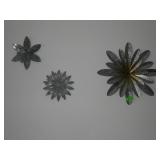 (3)  TIN WALL ART 10", 10"  20"