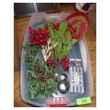 CHRISTMAS PICKS & DECOR IN STORAGE CONTAINER