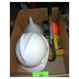 JOHNSON MEASURING WHEEL, TWINE, HARD HAT, FUNNEL>>