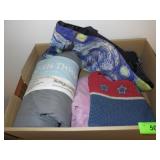 DOWN THROW, MONET INSPIRED BAG, KNITTED PATRIOTIC>