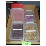 GLASS & PLASTIC CRAFTING STONES & STORAGE BOXES