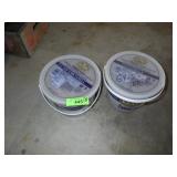 2 BUCKETS GRASS SEED (1) FULL, (1) 1/3 FULL
