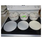 CORELLE CALLAWAY SWIRL IVY COVERED CASSEROLE>>>