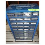 PARTS BIN W/  LIGHT CHAIN, ALLEN WRENCHES, HOOKS>>