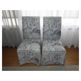2 UPHOLSTERED ACCENT / SIDE CHAIRS (LIGHT & DARK>>