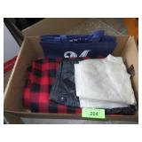 VINTAGE RAIN PANTS, SHIRT & OVERCOAT, RED PLAID>>>