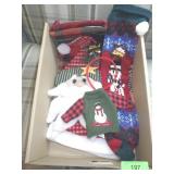 CHRISTMAS STOCKINGS, SANTA HATWINE BOTTLE SLEEVE?