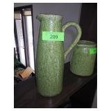 STONEWARE PITCHER 12"