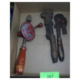 VINTAGE HAND DRILL z& WRENCHES