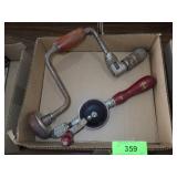 VINTAGE BRACE AND STANLEY HAND DRILL