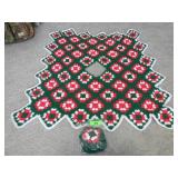 HANDMADE CROCHETED CHRISTMAS TREE SKIRT