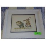 DON NEDOBECK SIGNED PRINT RAPID RABBIT TRANSIT>>>