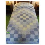 HAND STITCHED QUILT & PILLOW SHAM  (88 x 82)