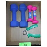 1 LB & 5 LB WEIGHTS, HAND EXERCISER
