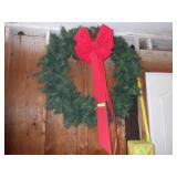 40" LIGHTED CHRISTMAS WREATH (WORKS)
