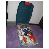 STORAGE CONTAINER W/ RIBBON, TISSUE, GIFT WRAP ETC