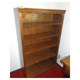 OAK BOOKSHELF **BRING HELP** ADJUSTABLE SHELVES>>>