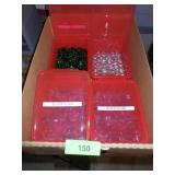 GLASS CRAFTING STONES IN STORAGE BOXES