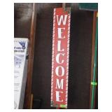 WOODEN CHRISTMAS WELCOME SIGN 8 x 46