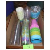 ASST. PLASTIC CUPS, NIP TREAT BOWLS