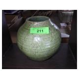 STONEWARE VASE 9"