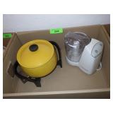 VTG. ELECTRIC FONDUE, HAMILTON BEACH CHOPPER>>>>