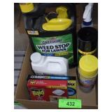 WEED STOP  (1/2 FULL?), HOUSE CLEANER, BUG SPRAY>>