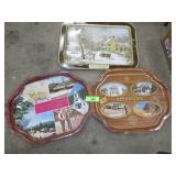 VINTAGE METAL TRAYS (SEE PICS FOR CONDITION )