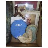 ASST. PRINTS, FRAMES, CHALKWARE PLAQUES