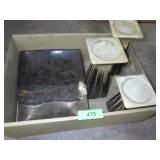 CERAMIC CANDLE HOLDERS & TRAY