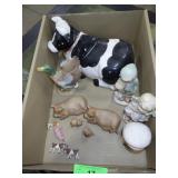 PIG FAMILY FIGURINES, COW COOKIE JAR, DUCK & KIDS>