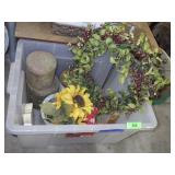 TINS, PLANTERS, WREATH & STAND, ETC