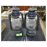 2 ELECTRIFIED OIL LAMPS (NEED NEW CORDS)