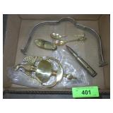 BRASS EAGLE DOOR KNOCKER & SHOE, SOUVENIR SPOONS>>