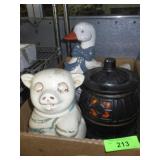 ASST. VINTAGE COOKIE JARS (SEE PICS FOR CONDITION)