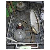 VINTAGE OIL LAMP BASES & LAMP PARTS
